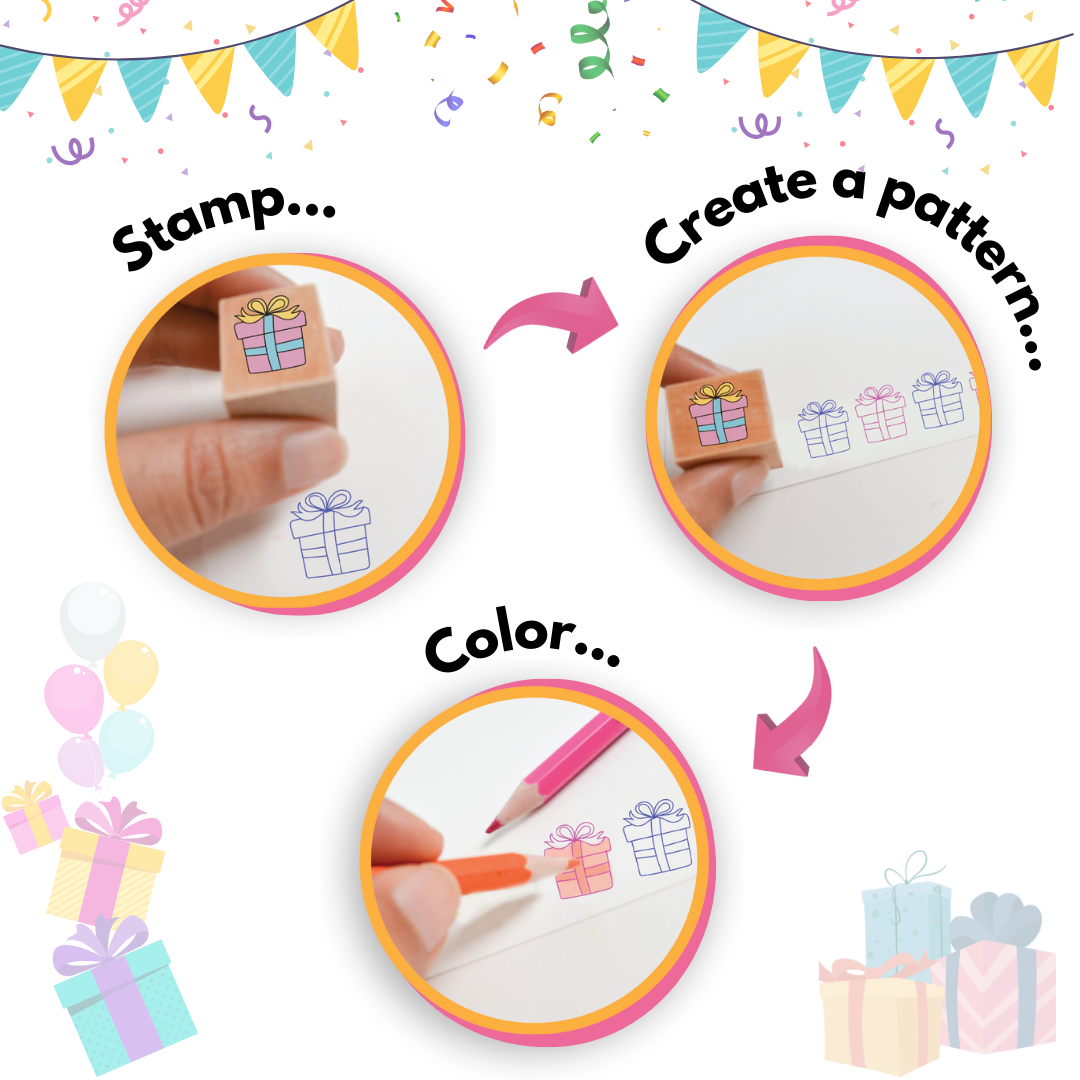 HAPPY BIRTHDAY - Wooden Stamps & DIY Card Making Kit