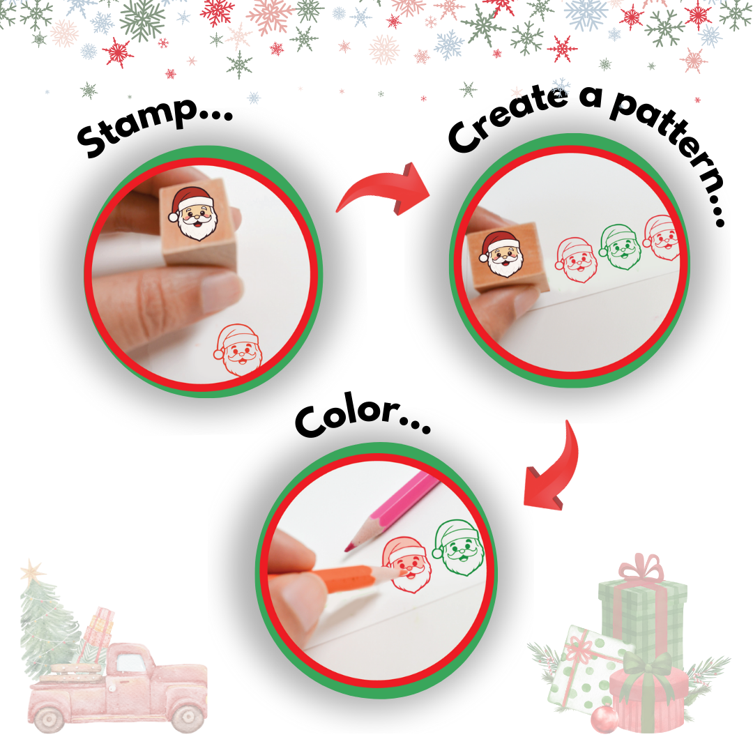 MERRY CHRISTMAS - Wooden Stamps & DIY Card Making Kit