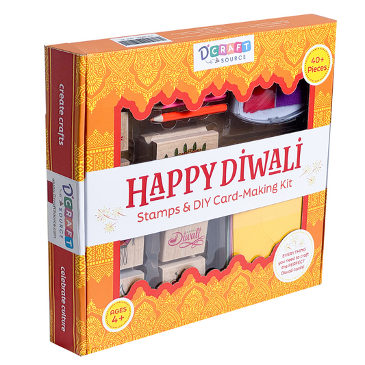 HAPPY DIWALI - Wooden Stamps & DIY Card Making Kit